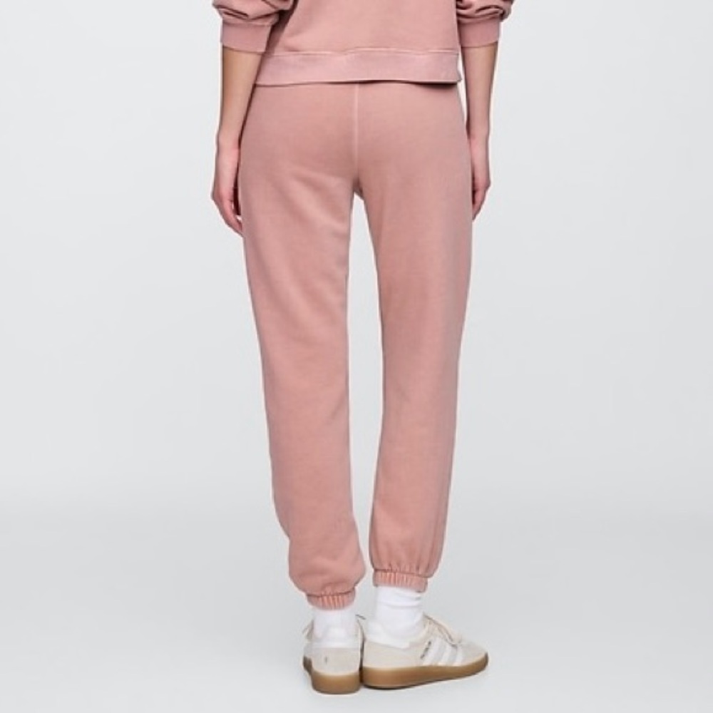 NWT GAP Brushed Fleece Joggers Size 2XL XXL Antique Pink Elastic Waist Ankle - Picture 3 of 13